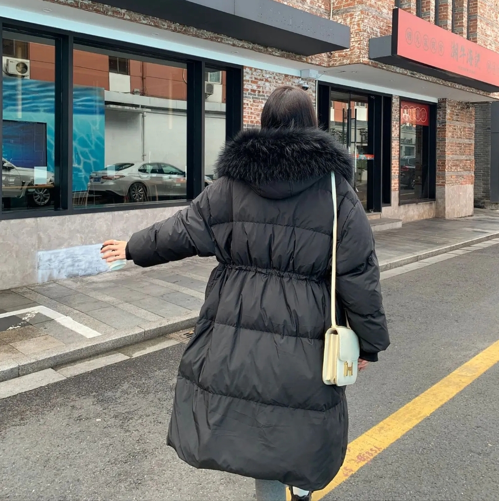 Fur Jacket Female Feather Waterproof Winter Long Puffer Jacket 2025 - Picture 5 of 9